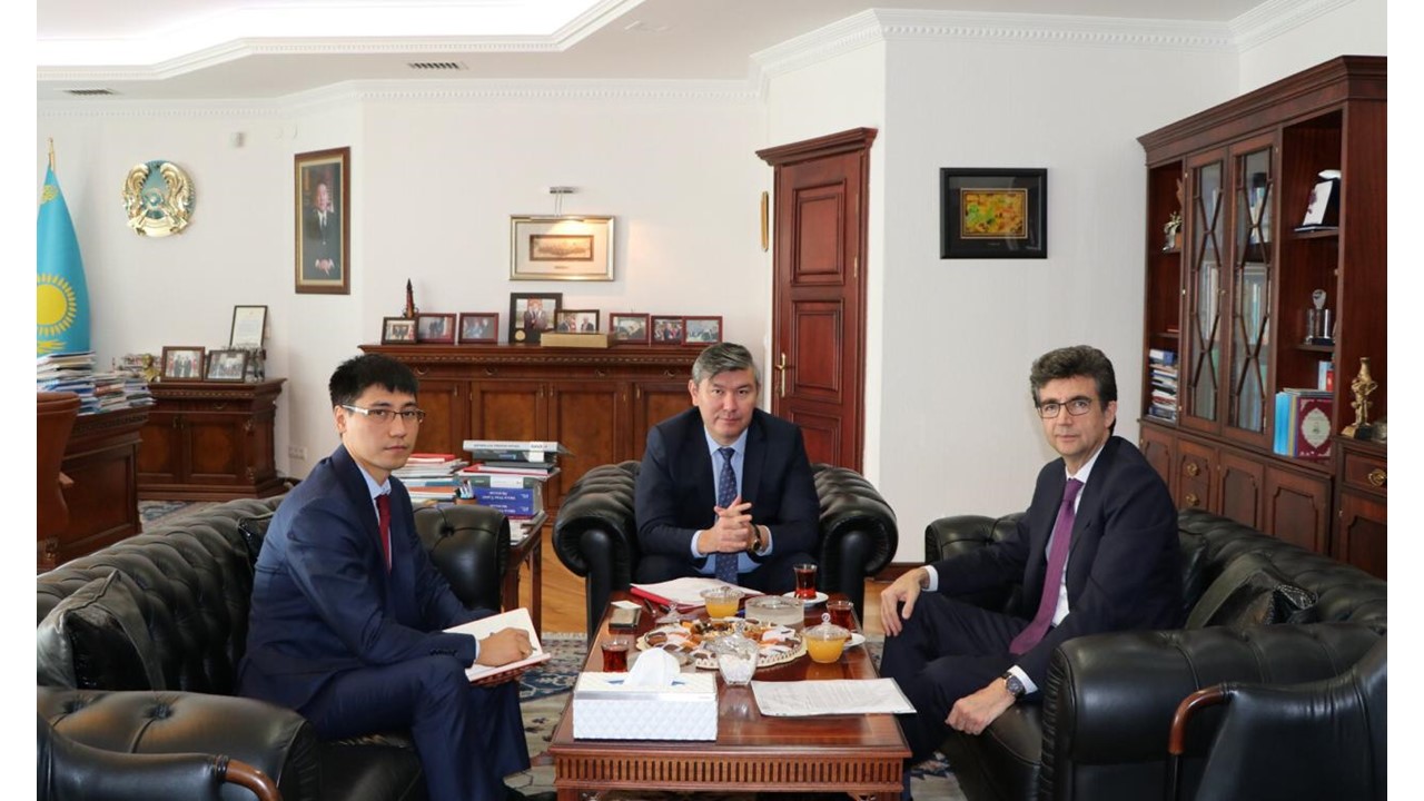 The Visit of ECO EI President Prof. Dr. M. Akif Kireçci to H.E. Abzal Saparbekuly, Ambassador of Rebublic of Kazakhstan 